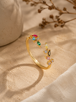 Adeline leaf ring