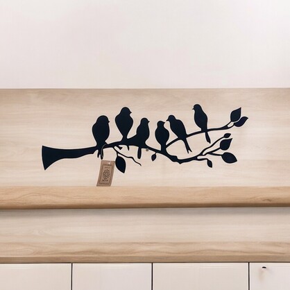 Metal wall art Birds on branch home decor