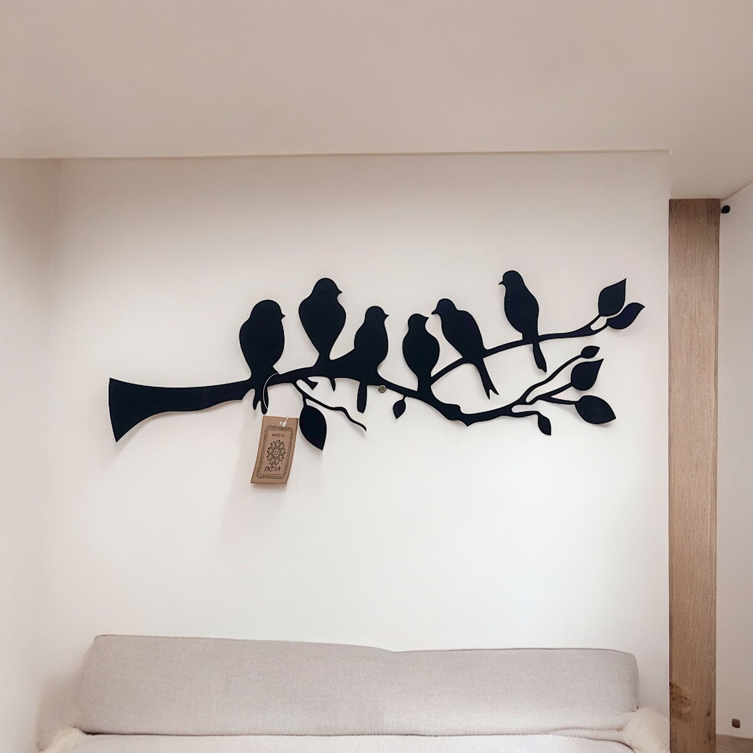 Metal wall art Birds on branch home decor