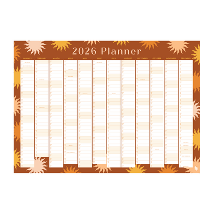 Iko Iko 2026 Wall Planner 70's Suns