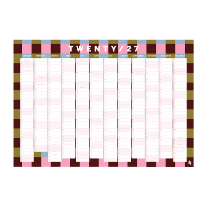 Iko Iko Wall Planner 2027 Bold Check