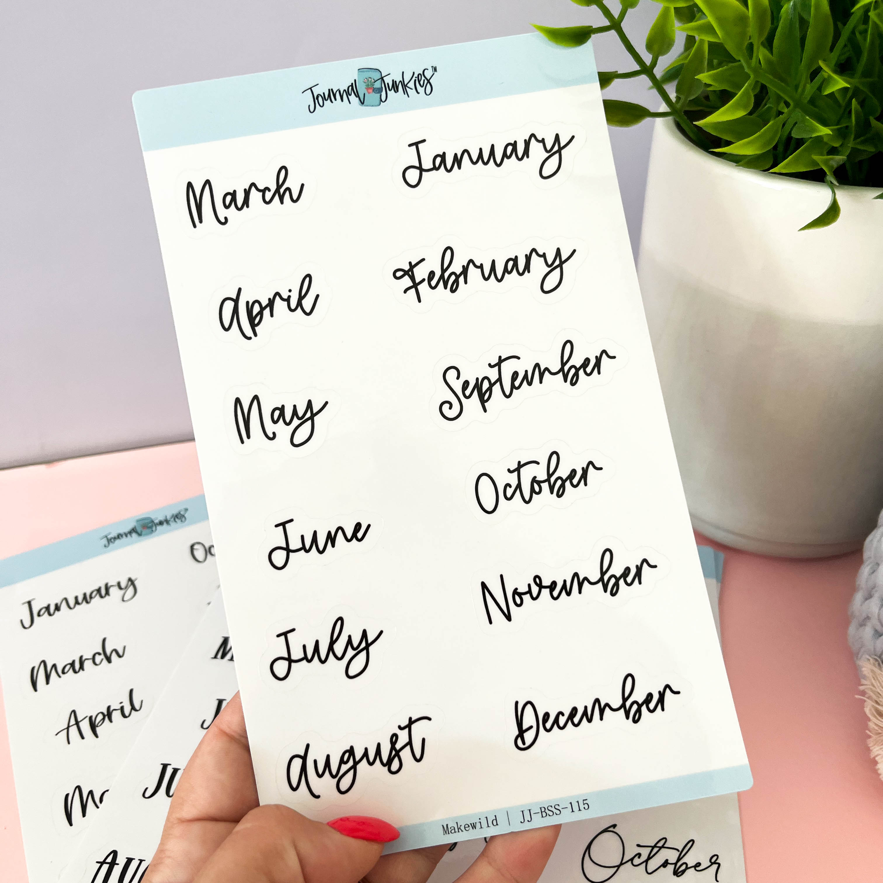 Wholesale Monthly Planner Stickers - Journal Junkies NZ - Fieldfolio