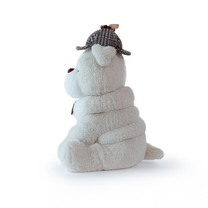 Boris Bulldog with Hat Soft Toy (Vegan Angora) 10"/ 26cm