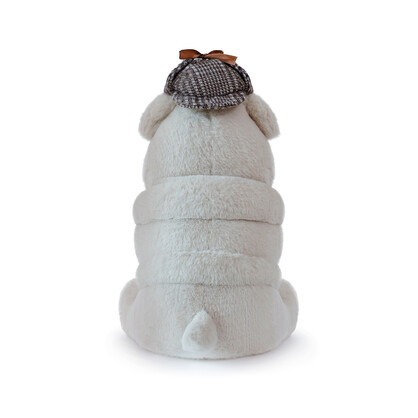Boris Bulldog with Hat Soft Toy (Vegan Angora) 10"/ 26cm