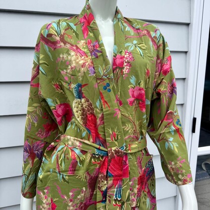 Paradise Kimono Robe Moss