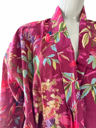 Paradise Kimono Robe Burgundy