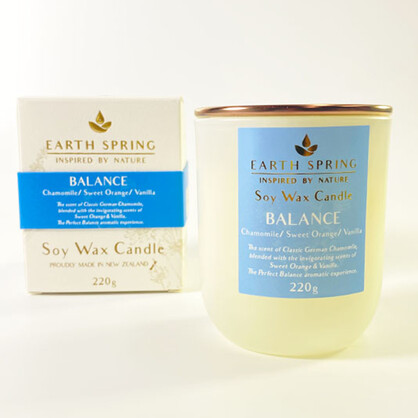 Earth Spring BALANCE Soy wax crystal candle 220g