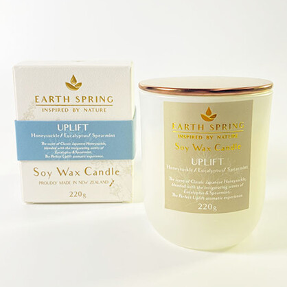 Earth Spring UPLIFT Soy wax crystal candle 220g