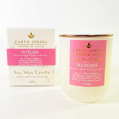 Earth Spring SELFCARE Soy wax crystal candle 220g