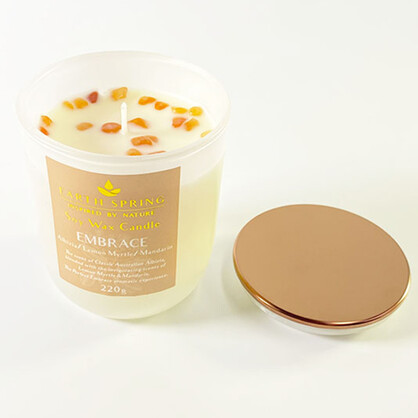 Earth Spring EMBRACE Soy wax crystal candle 220g