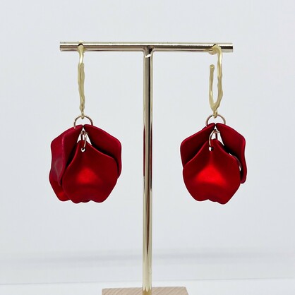 Louisa Earrings | Velvet Red