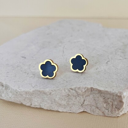 Maison Flower Earrings | Black