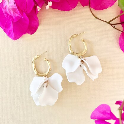 Louisa Earrings | White