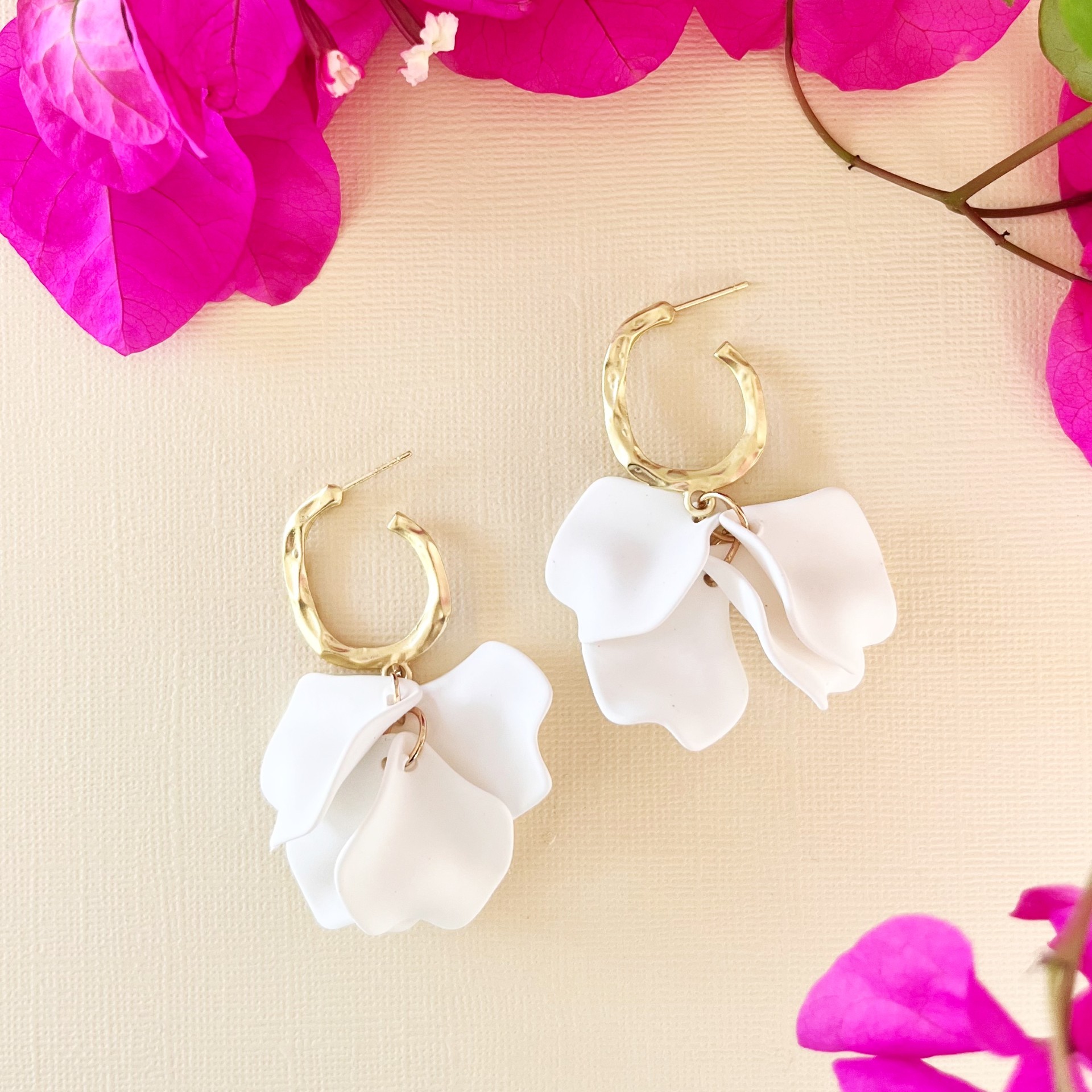 Louisa Earrings | White