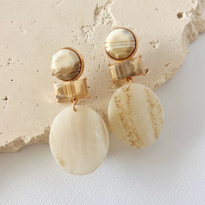 Riley Earrings | Stone