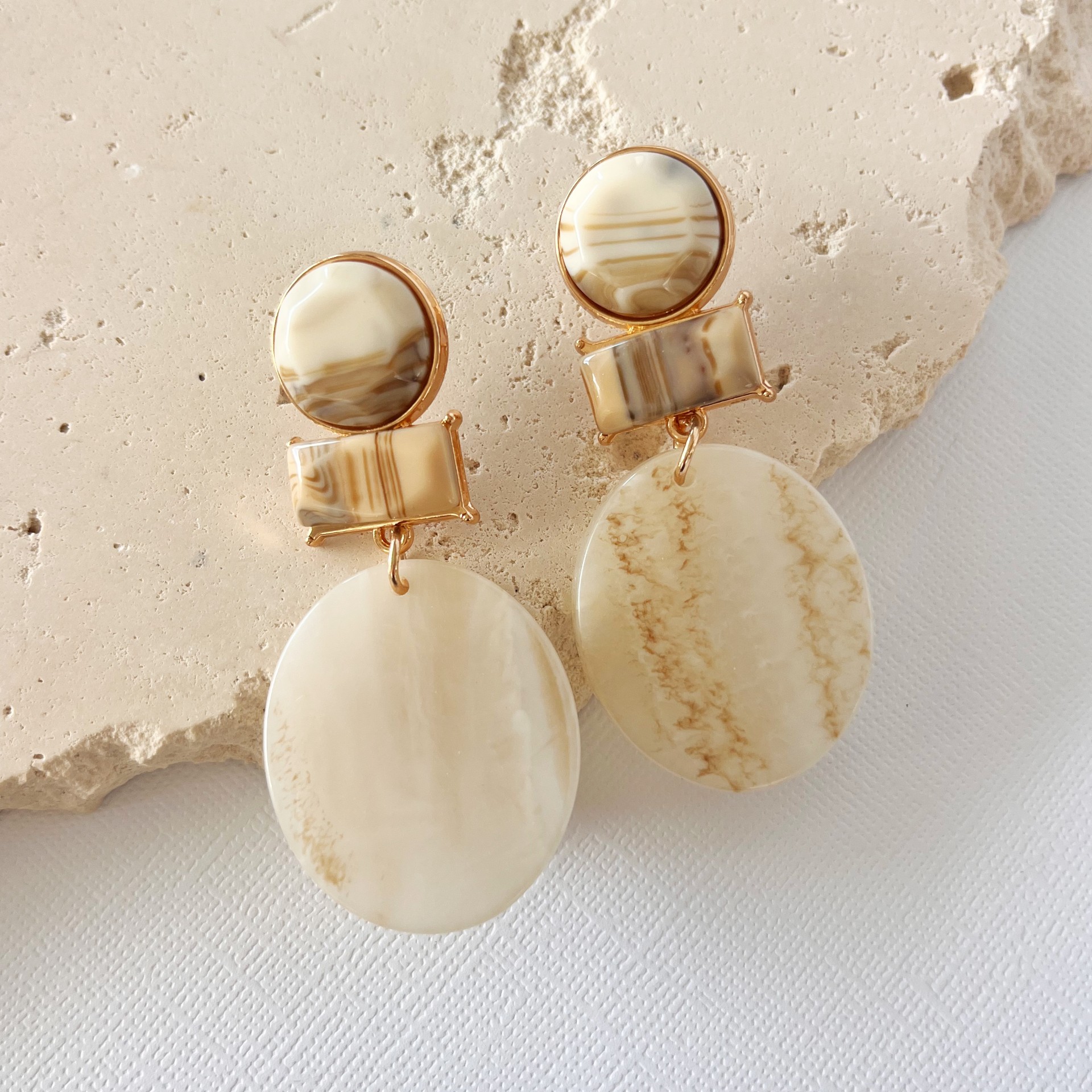 Riley Earrings | Stone