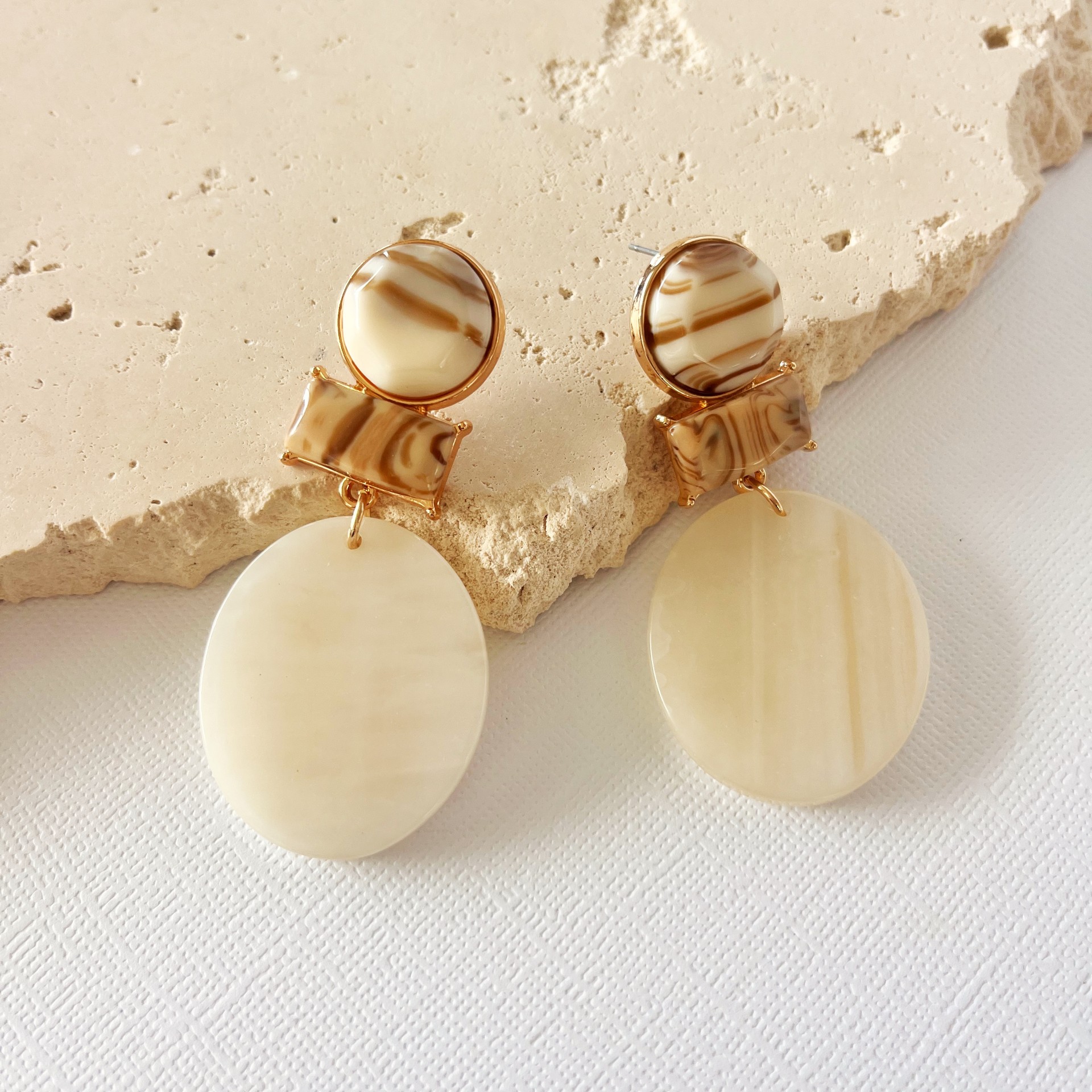 Riley Earrings | Stone