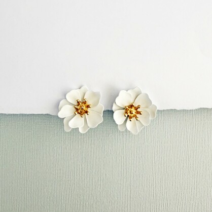 Colette Earrings | White
