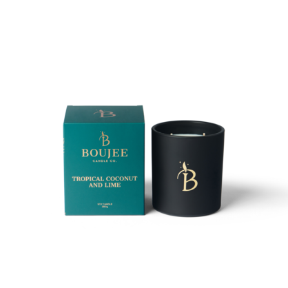 Boujee 100% Soy Wax Candle Tropical Coconut And Lime 380g