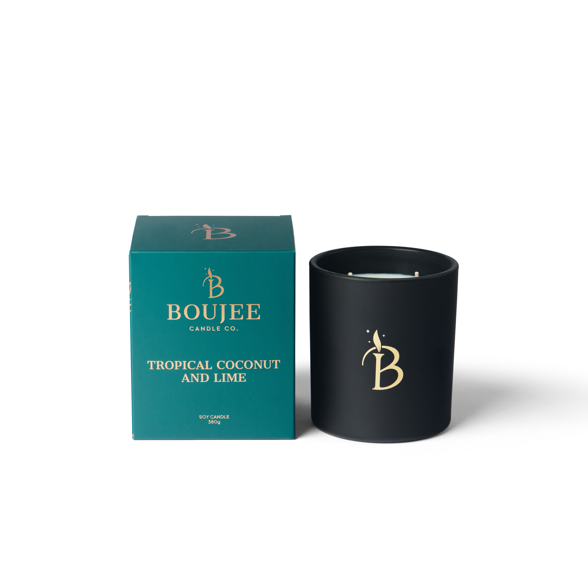 Boujee 100% Soy Wax Candle Tropical Coconut And Lime 380g