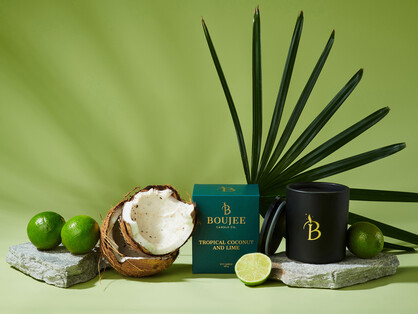 Boujee 100% Soy Wax Candle Tropical Coconut And Lime 380g