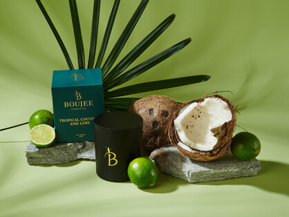 Boujee 100% Soy Wax Candle Tropical Coconut And Lime 380g
