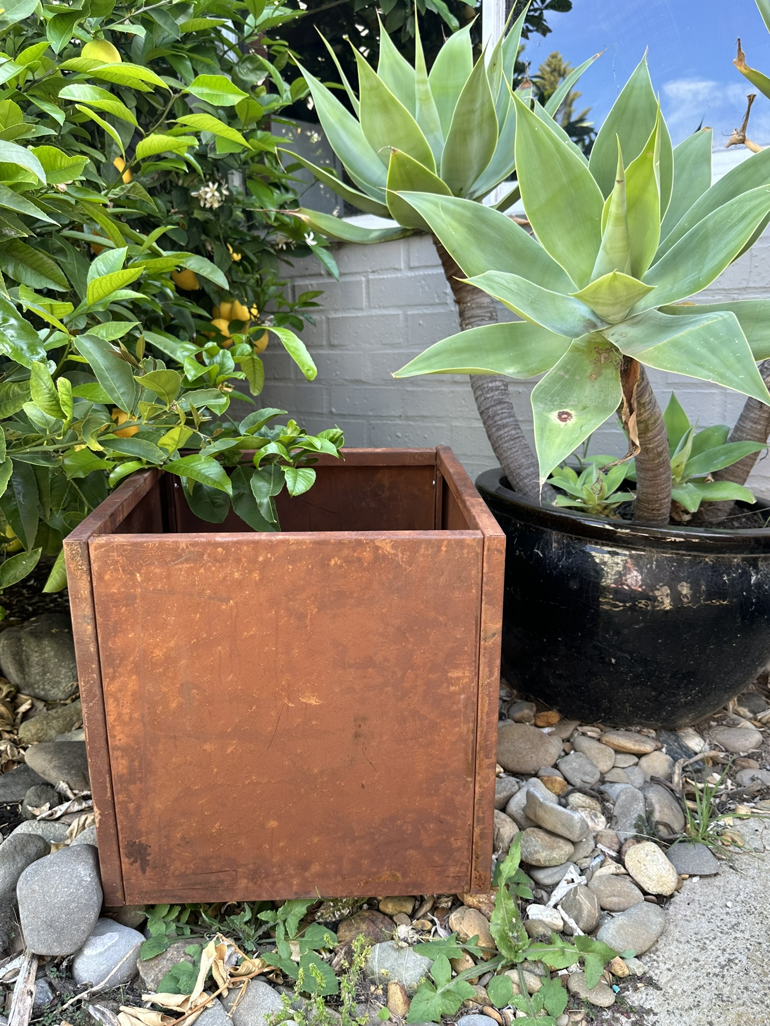 Flat Pack Square Corten Steel Planter