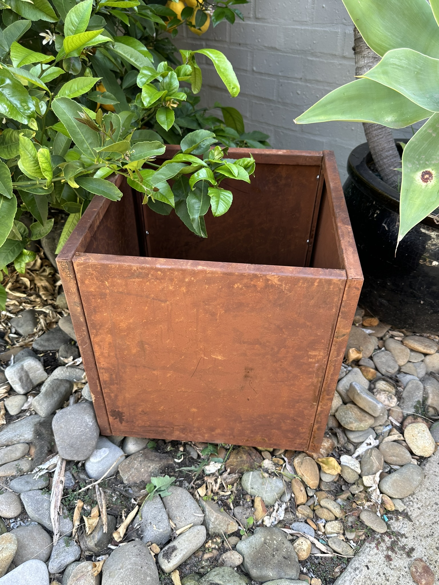 Flat Pack Square Corten Steel Planter