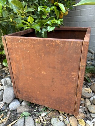 Flat Pack Square Corten Steel Planter
