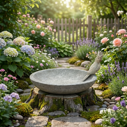 Stone Look Bowl with Cockatoo (MOQ4/PPU)