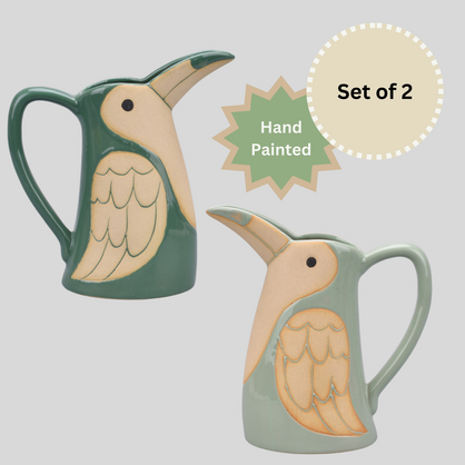 Set of 2 Toucan Jugs/Vases