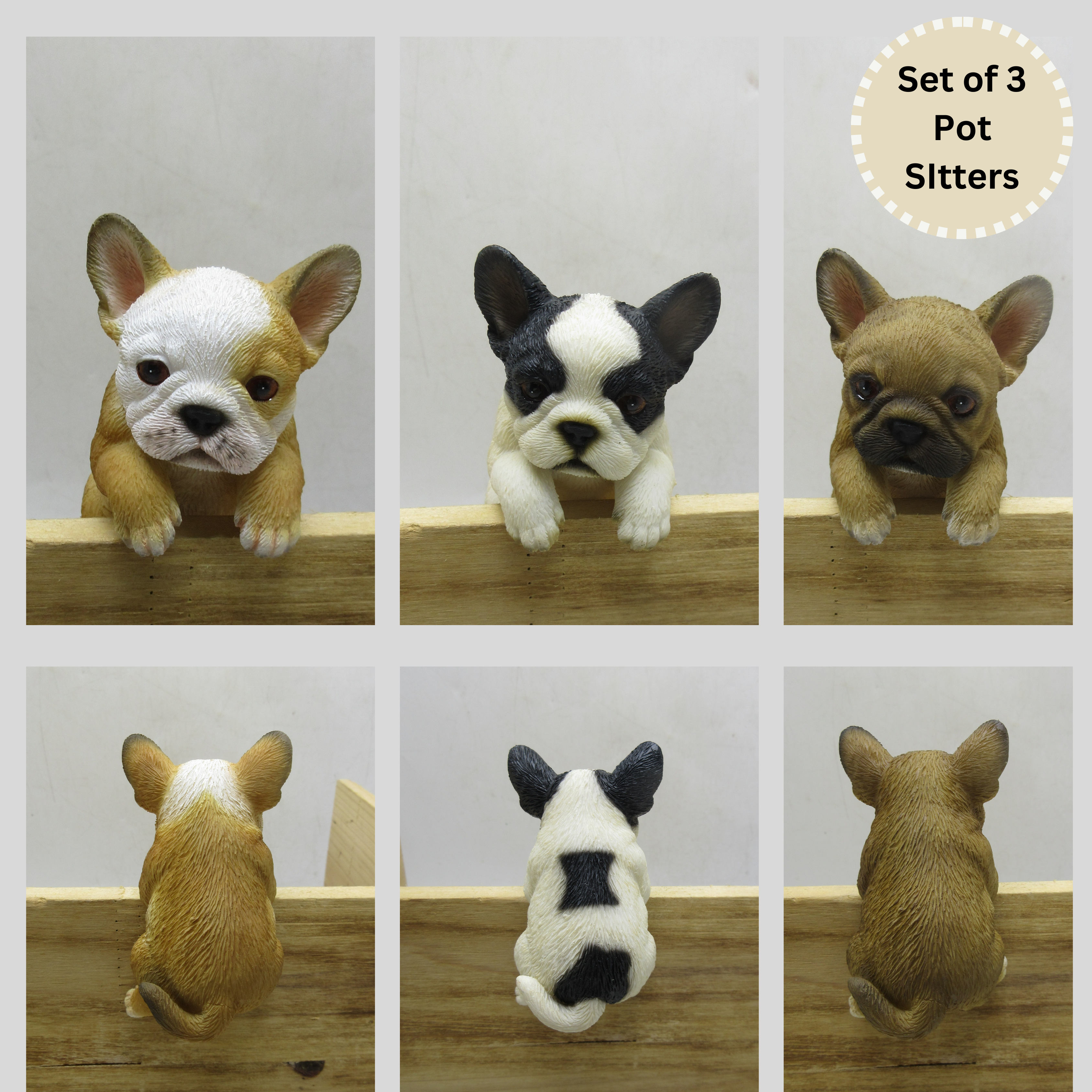 Set of 3 Frenchie Pot Sitters