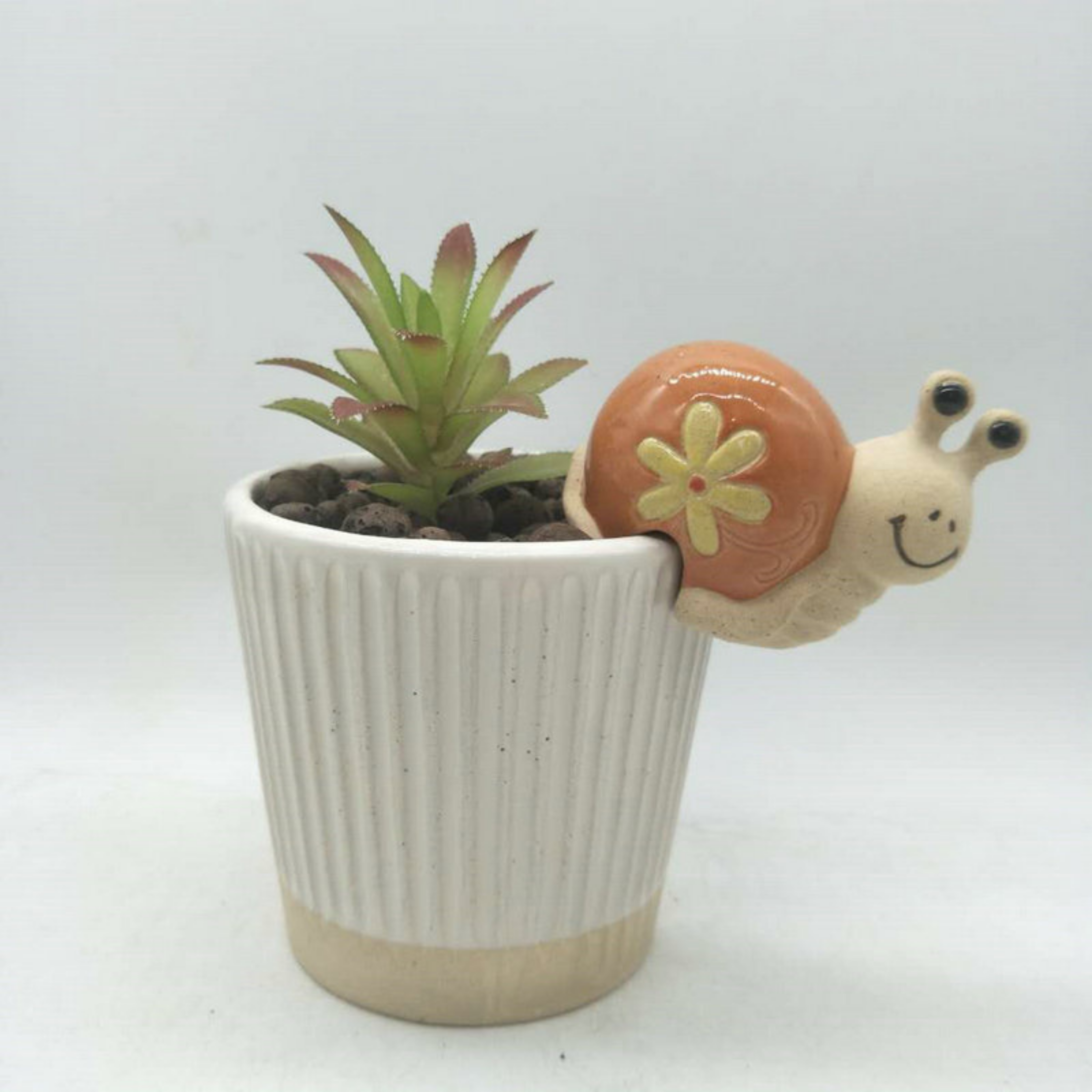Snail with Flower Shell Pot Sitter