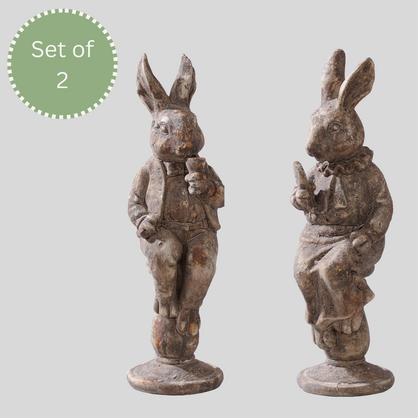 Sitting Boy/Girl Rabbit on a Stool