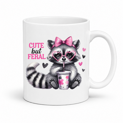 Cute But Feral Raccoon Mug
