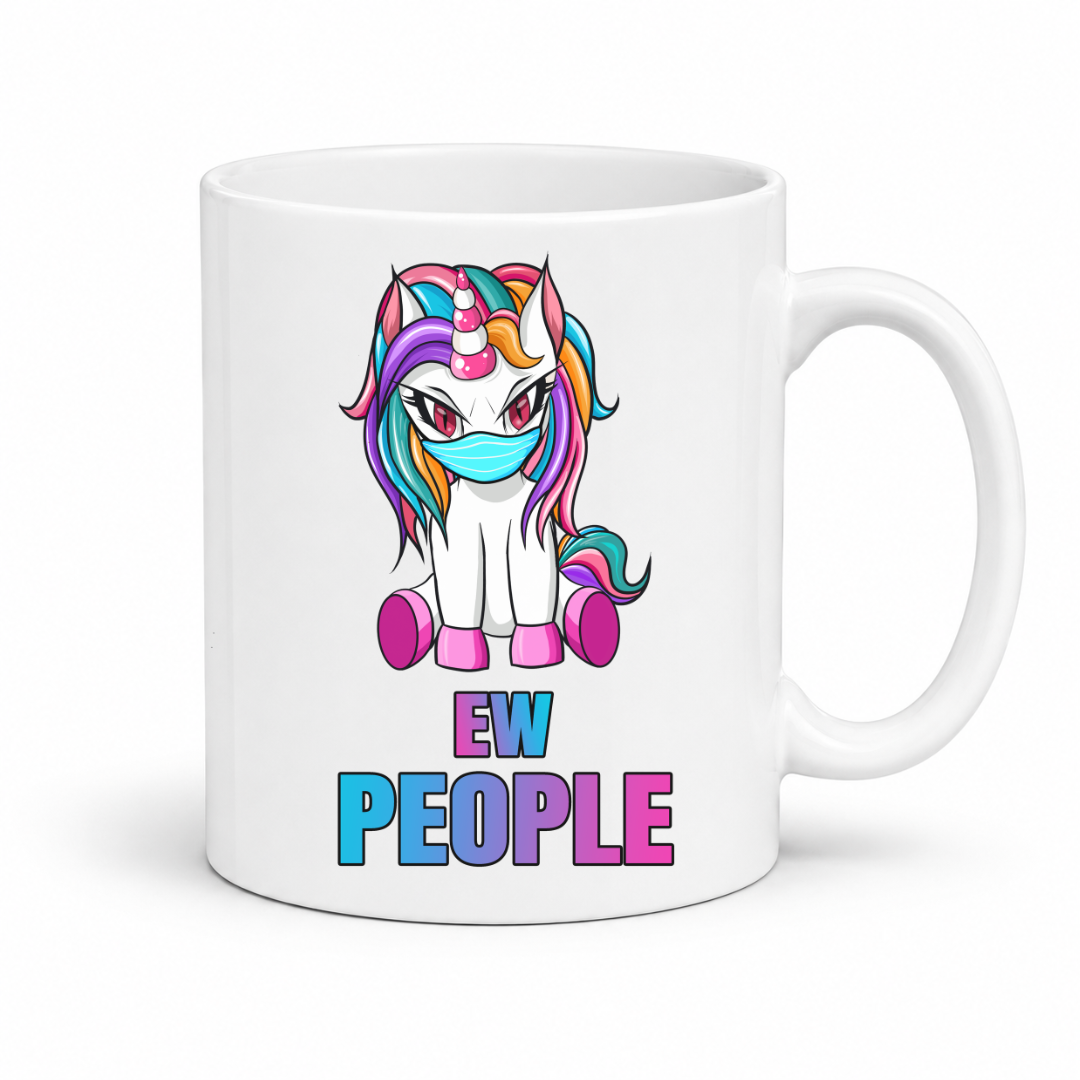 Funny Unicorn Ew People Mug