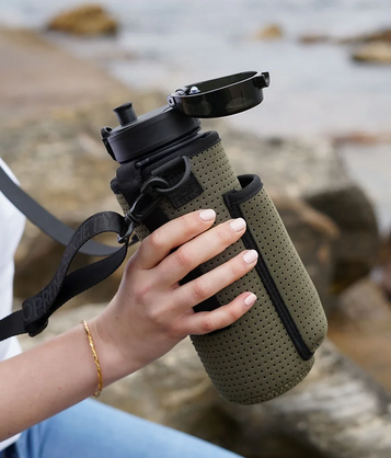 Khaki Neoprene Bottle Phone Bag