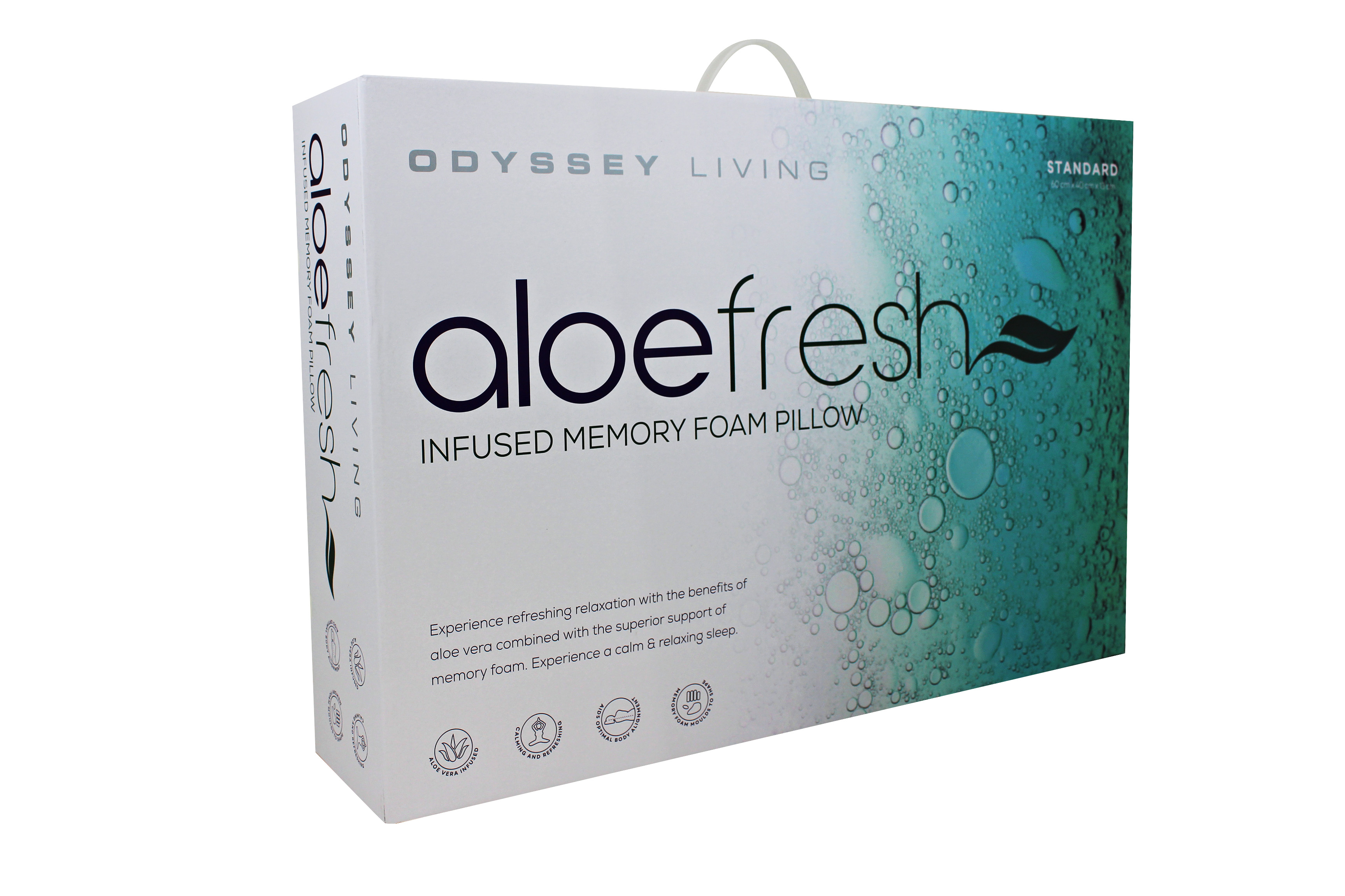 Aloe Fresh Infused Memory Foam Pillow  1200gms - Odyssey
