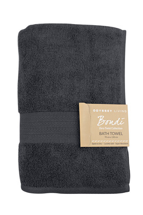 Bondi Bath Towel Collection  - Coal - Odyssey