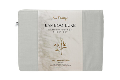 Bamboo Cotton Sheet Set - Silver - Bas Phillips