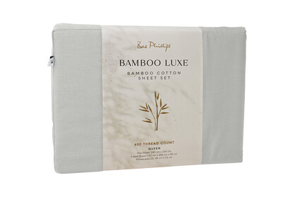 Bamboo Cotton Sheet Set - Silver - Bas Phillips
