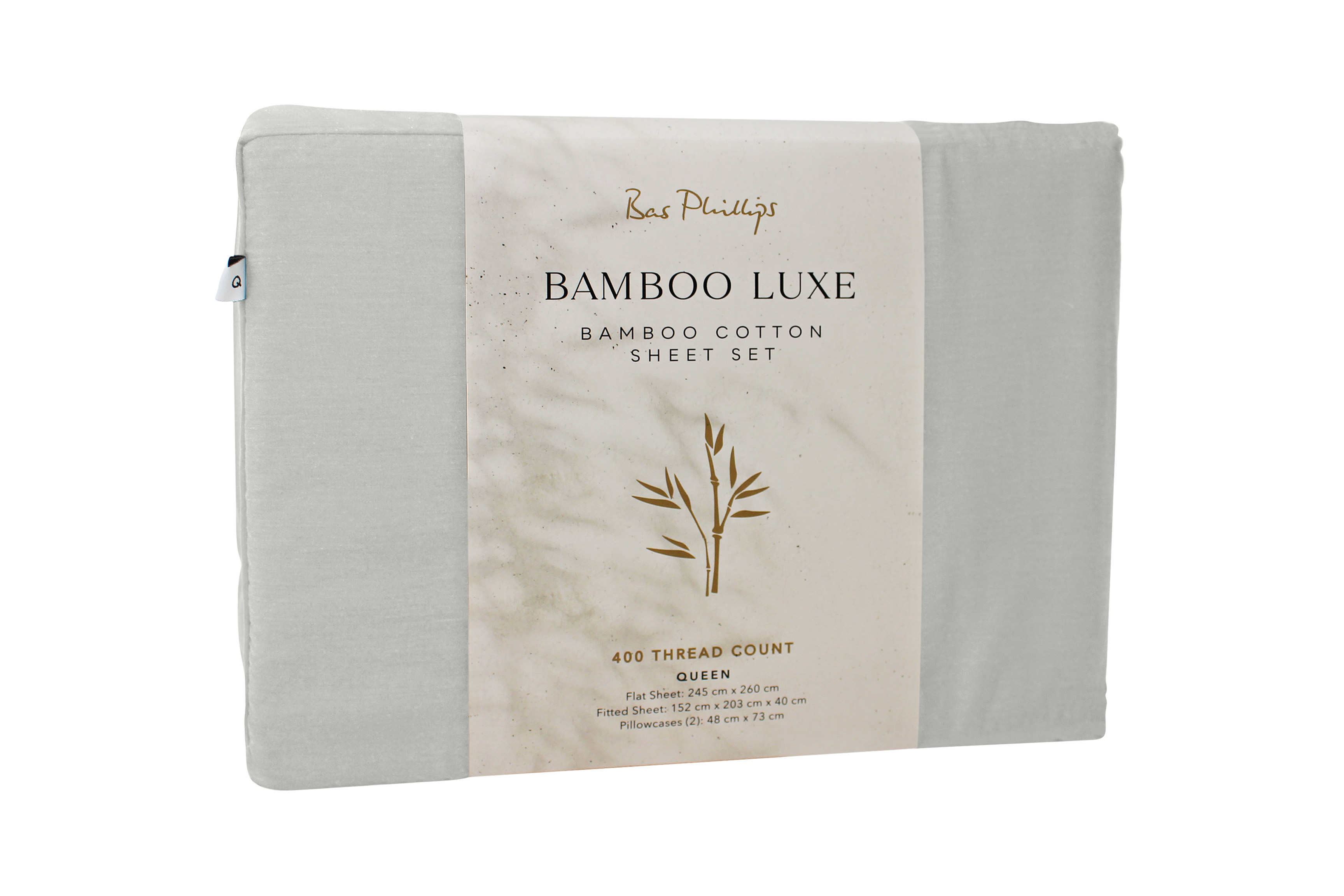 Bamboo Cotton Sheet Set - Silver - Bas Phillips
