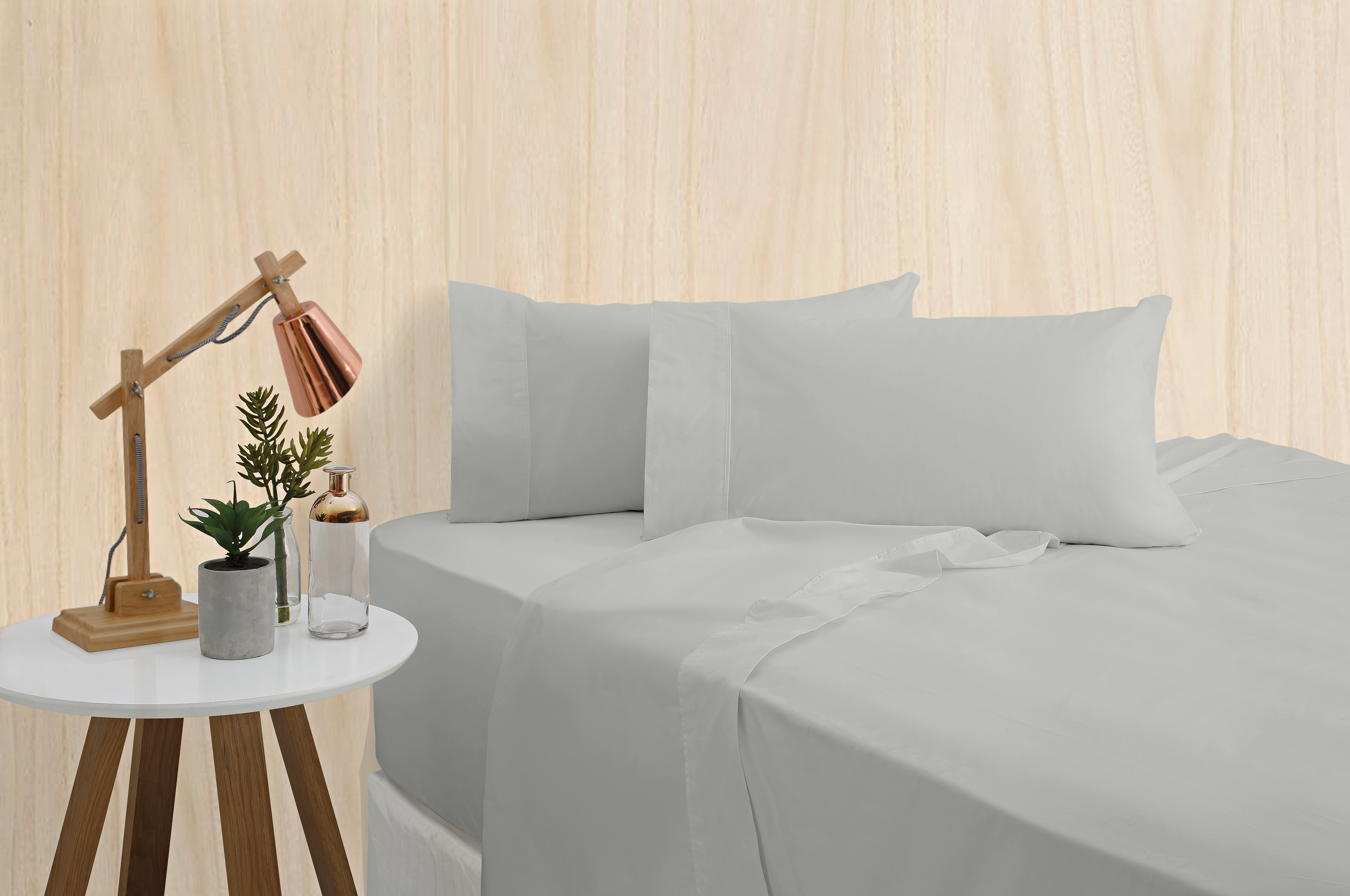 Bamboo Cotton Sheet Set - Silver - Bas Phillips