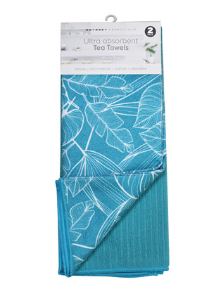 2 Pack Tea Towels - Palm Cove  - Assorted - Odyssey
