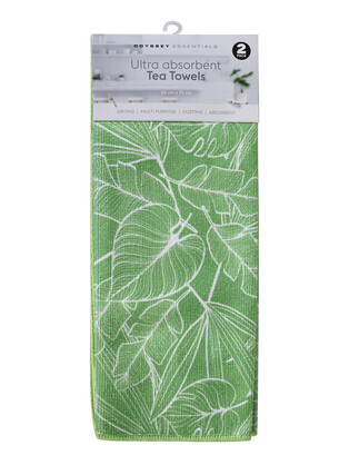 2 Pack Tea Towels - Palm Cove  - Assorted - Odyssey