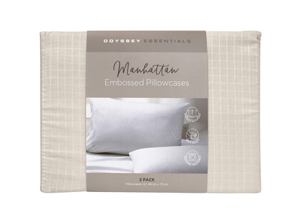 2 Pack Manhattan Pillowcase - Assorted - Odyssey