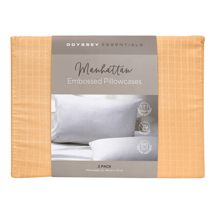 2 Pack Manhattan Pillowcase - Assorted - Odyssey