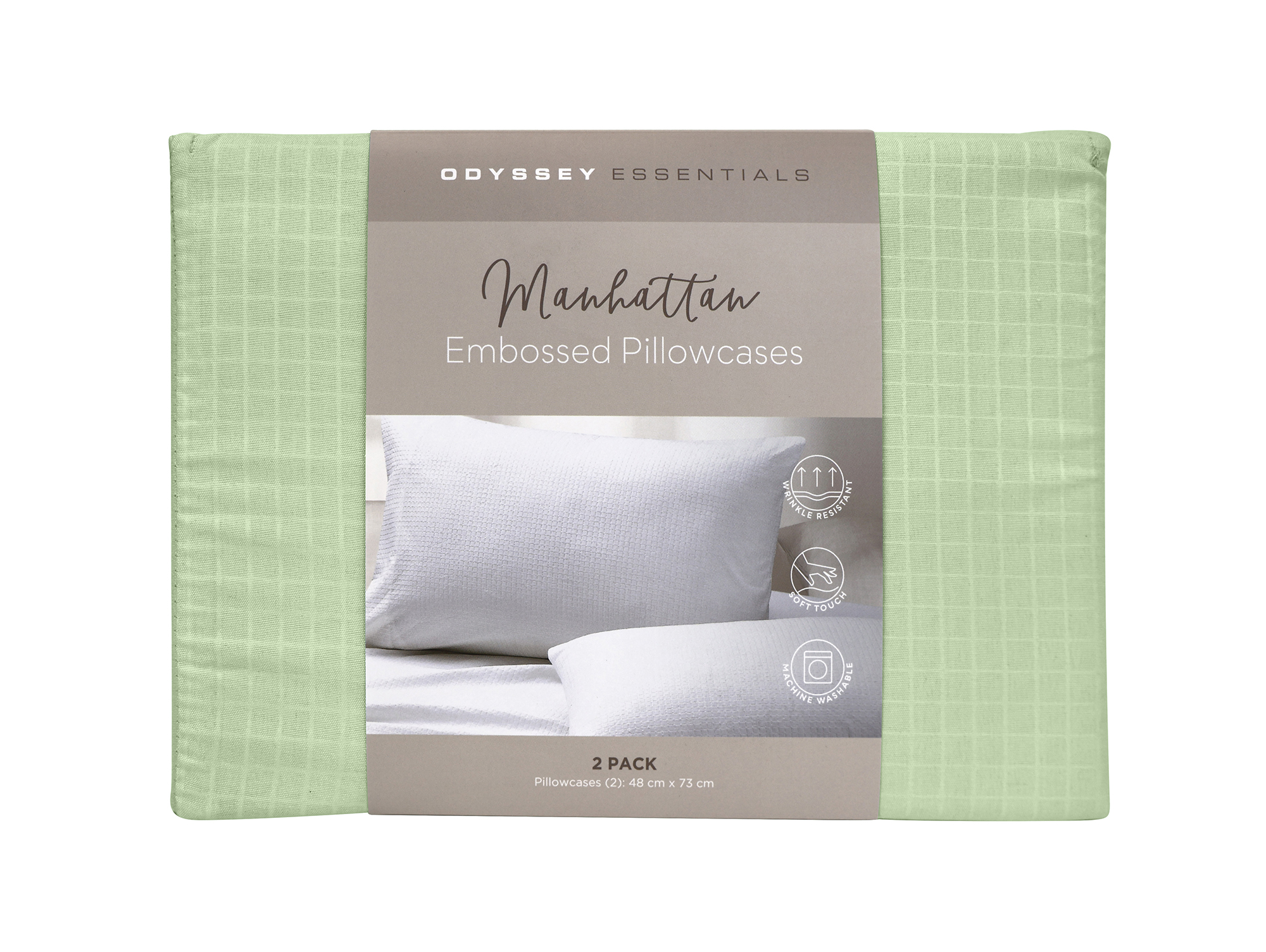 2 Pack Manhattan Pillowcase - Assorted - Odyssey