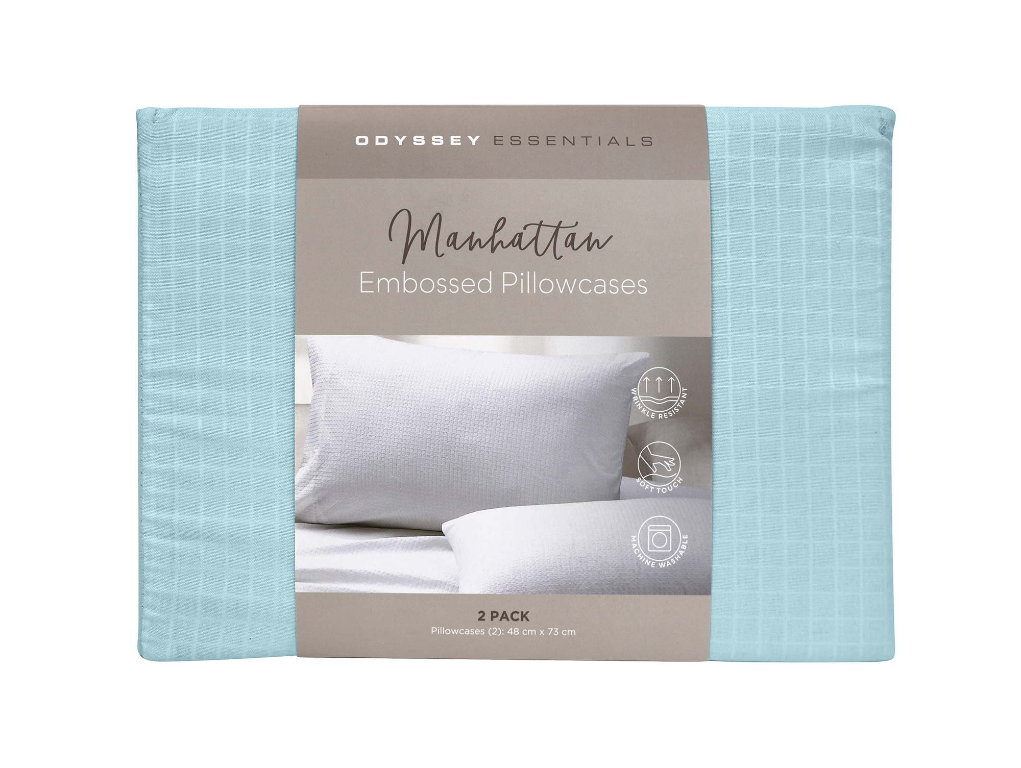 2 Pack Manhattan Pillowcase - Assorted - Odyssey