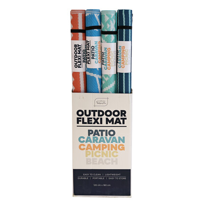 Outdoor Mat - Pdq Carton (Assorted) Coastal Brights - Cotton Beach